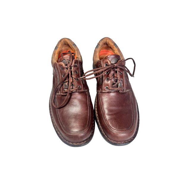 Clarks Unstructured Men's Brown Leather Lace Up   Brand: Clarks ... Casual Shoes - Picture 2 of 14